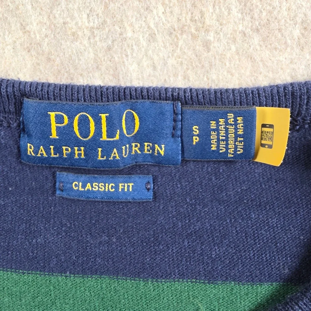 Polo Ralph Lauren Mens Classic Fit Multi Color Striped T-Shirt Small Pony Logo